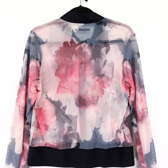 Ultracor Mesh Jacket Size Small Full Zip Sheer Floral Multi Sports Wear - Picture 11 of 12